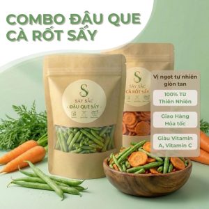 Combo đậu que cà rốt sấy